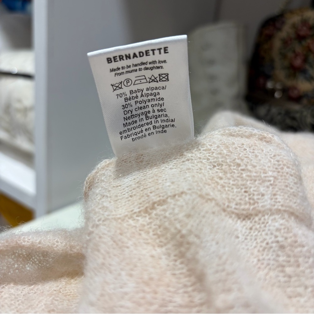 Bernadette Embroidered Beige Cardigan Sweater - Picture 5 of 5